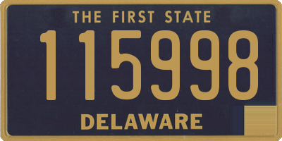 DE license plate 115998