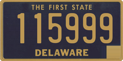 DE license plate 115999