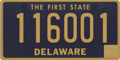 DE license plate 116001