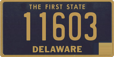 DE license plate 11603