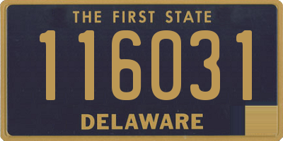 DE license plate 116031