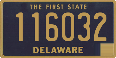 DE license plate 116032