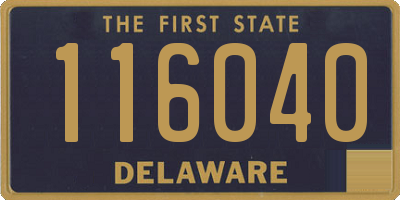 DE license plate 116040