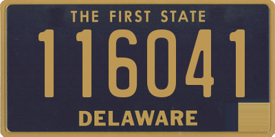 DE license plate 116041