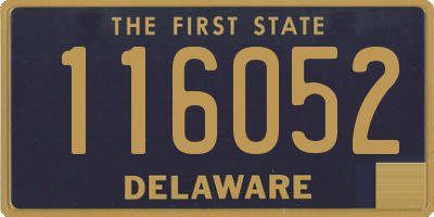 DE license plate 116052