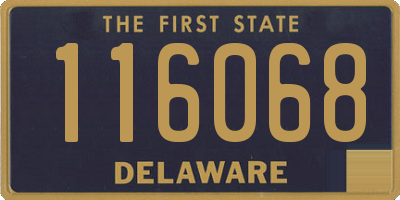 DE license plate 116068