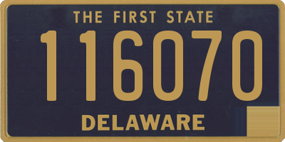 DE license plate 116070