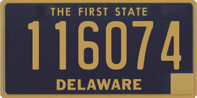 DE license plate 116074