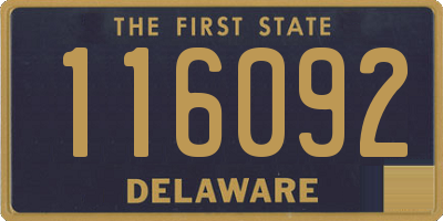 DE license plate 116092