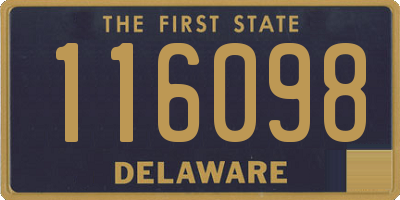 DE license plate 116098