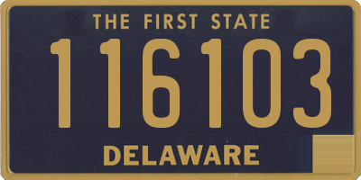 DE license plate 116103