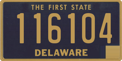 DE license plate 116104