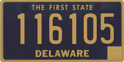 DE license plate 116105