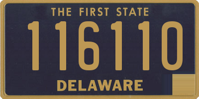 DE license plate 116110