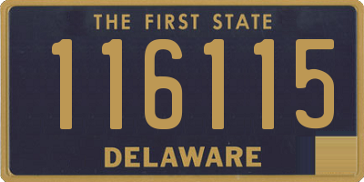 DE license plate 116115