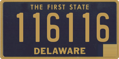 DE license plate 116116