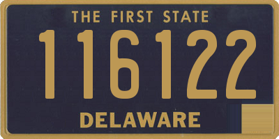 DE license plate 116122