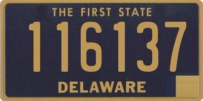 DE license plate 116137