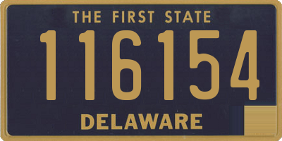 DE license plate 116154