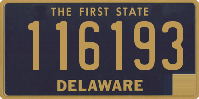 DE license plate 116193