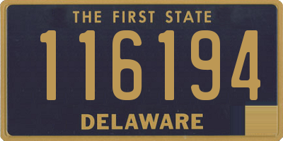 DE license plate 116194