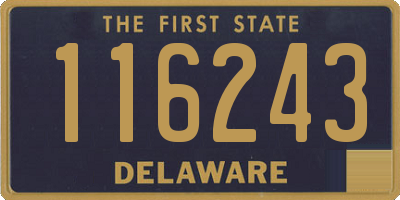 DE license plate 116243