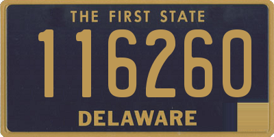 DE license plate 116260