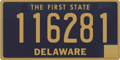 DE license plate 116281