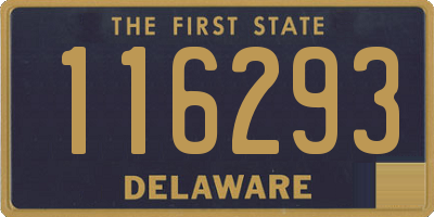 DE license plate 116293