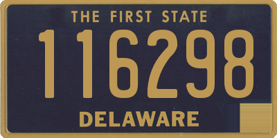 DE license plate 116298