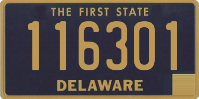 DE license plate 116301