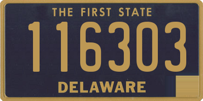 DE license plate 116303