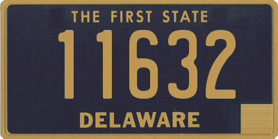 DE license plate 11632