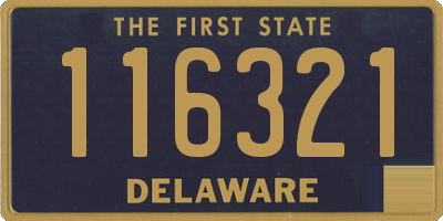 DE license plate 116321