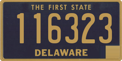 DE license plate 116323