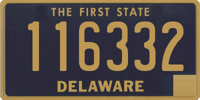 DE license plate 116332