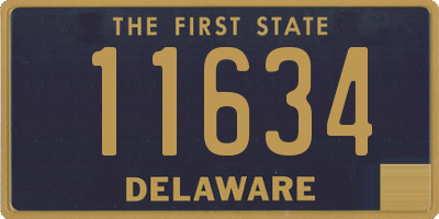 DE license plate 11634