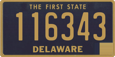 DE license plate 116343