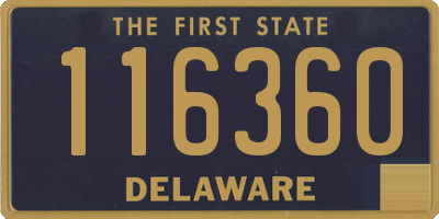 DE license plate 116360