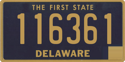 DE license plate 116361