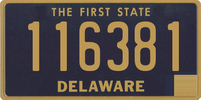 DE license plate 116381