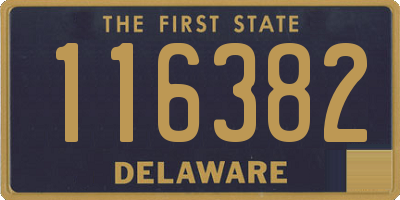 DE license plate 116382