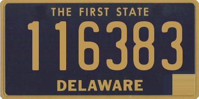 DE license plate 116383