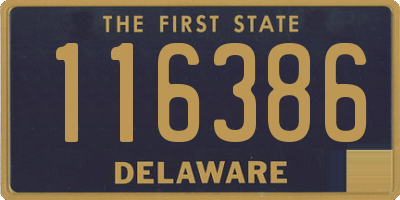 DE license plate 116386