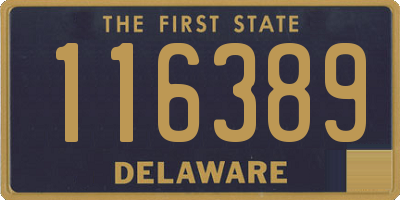 DE license plate 116389