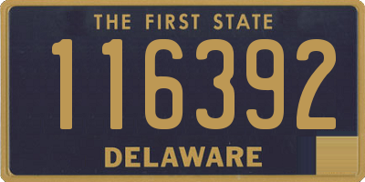 DE license plate 116392