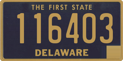 DE license plate 116403