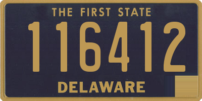 DE license plate 116412