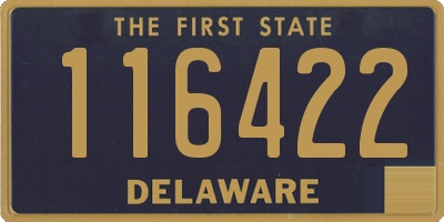 DE license plate 116422