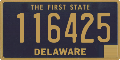 DE license plate 116425